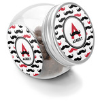 Mustache Print Puppy Treat Jar (Personalized)