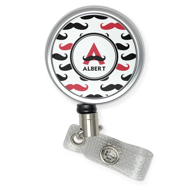 Custom Mustache Print Retractable Badge Reel (Personalized)