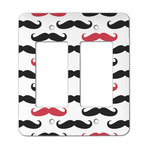 Mustache Print Rocker Style Light Switch Cover - Two Switch