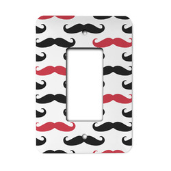 Mustache Print Rocker Style Light Switch Cover