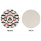 Mustache Print Round Linen Placemats - APPROVAL (single sided)