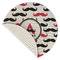 Mustache Print Round Linen Placemats - Front (folded corner single sided)