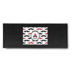 Mustache Print Rubber Bar Mat (Personalized)