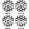 Mustache Print Set of Appetizer / Dessert Plates (Approval)