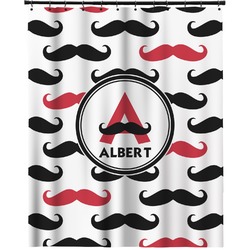 Mustache Print Extra Long Shower Curtain - 70"x84" (Personalized)