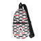 Mustache Print Sling Bag - Front View