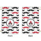 Mustache Print Small Laundry Bag - Front & Back View