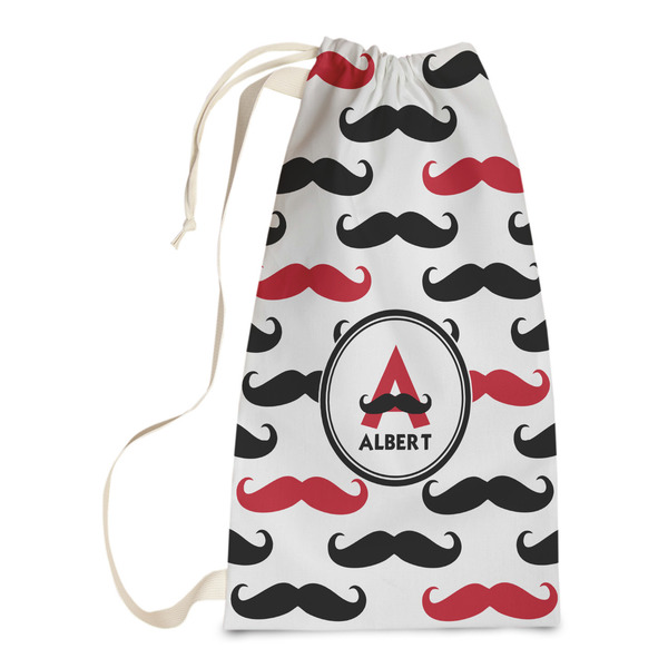 Custom Mustache Print Laundry Bags - Small (Personalized)