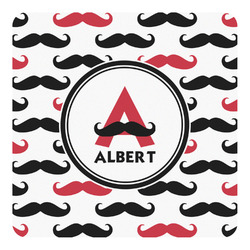 Mustache Print Square Decal - XLarge (Personalized)