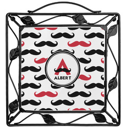 Mustache Print Square Trivet (Personalized)