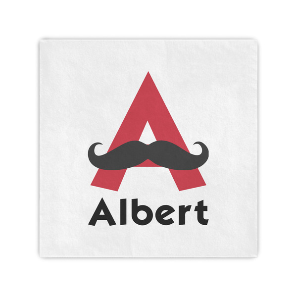 Custom Mustache Print Cocktail Napkins (Personalized)