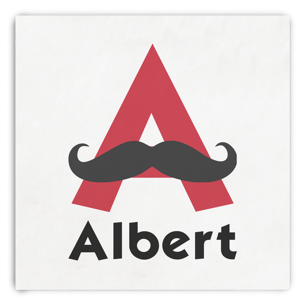 Custom Mustache Print Paper Dinner Napkins (Personalized)