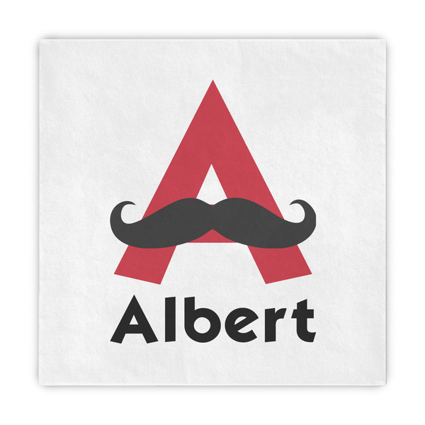 Custom Mustache Print Standard Decorative Napkins (Personalized)