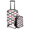 Mustache Print Suitcase Set 4 - MAIN