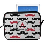 Mustache Print Tablet Case / Sleeve - Large (Personalized)