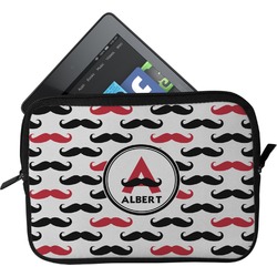 Mustache Print Tablet Case / Sleeve - Small (Personalized)