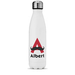 Mustache Print Water Bottle - 17 oz. - Stainless Steel - Full Color Printing (Personalized)