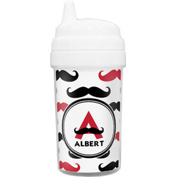 Mustache Print Toddler Sippy Cup (Personalized)