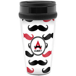 Mustache Print Acrylic Travel Mug without Handle (Personalized)