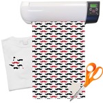 Mustache Print Heat Transfer Vinyl Sheet (12"x18")