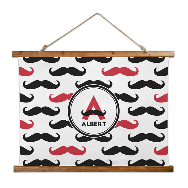 Custom Mustache Print Wall Hanging Tapestry - Wide (Personalized)