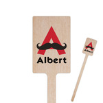 Mustache Print Rectangle Wooden Stir Sticks (Personalized)