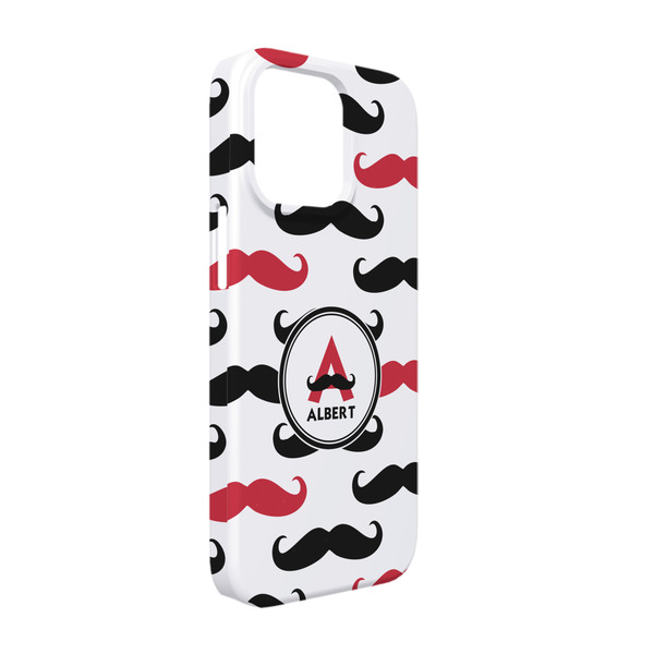 Custom Mustache Print iPhone Case - Plastic - iPhone 13 (Personalized)