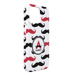 Mustache Print iPhone Case - Plastic - iPhone 13 Pro Max (Personalized)