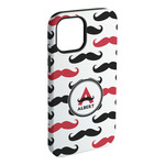 Mustache Print iPhone Case - Rubber Lined - iPhone 15 Plus (Personalized)