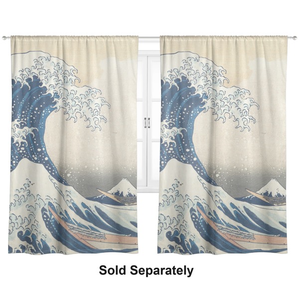 Custom Great Wave off Kanagawa Curtain Panel - Custom Size