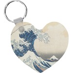 Great Wave off Kanagawa Heart Plastic Keychain