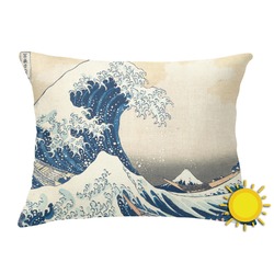 Great Wave off Kanagawa Outdoor Throw Pillow (Rectangular)