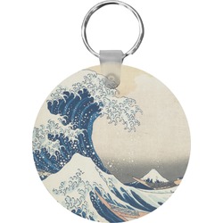 Great Wave off Kanagawa Round Plastic Keychain