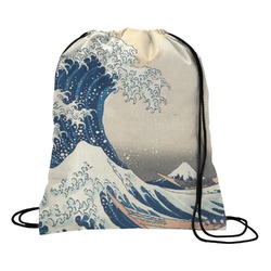 Great Wave off Kanagawa Drawstring Backpack - Large