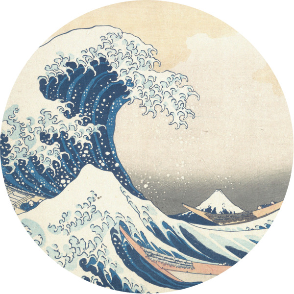 Custom Great Wave off Kanagawa Multipurpose Round Labels - Custom Sized