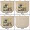 Great Wave off Kanagawa 3 Reusable Cotton Grocery Bags - Front & Back View