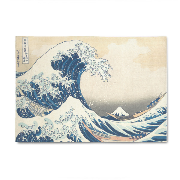 Custom Great Wave off Kanagawa 4' x 6' Patio Rug