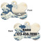 Great Wave off Kanagawa Bone Shaped Dog Tag - Front & Back