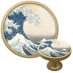 Great Wave off Kanagawa Cabinet Knob - Gold