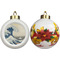 Great Wave off Kanagawa Ceramic Christmas Ornament - Poinsettias (APPROVAL)