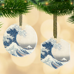 Great Wave off Kanagawa Flat Glass Ornament