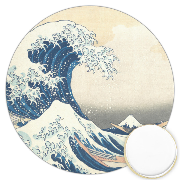 Custom Great Wave off Kanagawa Printed Cookie Topper - 3.25"
