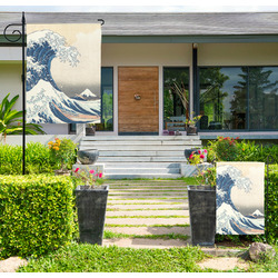 Great Wave off Kanagawa Large Garden Flag - Single Sided