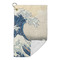 Great Wave off Kanagawa Microfiber Golf Towels Small - FRONT FOLDED