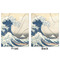 Great Wave off Kanagawa Minky Blanket - 50"x60" - Double Sided - Front & Back