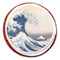 Great Wave off Kanagawa Printed Icing Circle - Large - On Cookie