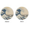 Great Wave off Kanagawa Round Linen Placemats - APPROVAL (double sided)