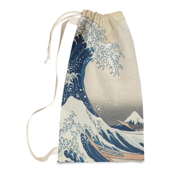 Custom Great Wave off Kanagawa Laundry Bags - Small