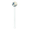 Great Wave off Kanagawa White Plastic 5.5" Stir Stick - Round - Single Stick