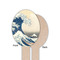 Great Wave off Kanagawa Wooden Food Pick - Oval - Single Sided - Front & Back